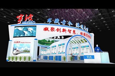 144平米展臺(tái)設(shè)計(jì)制作：四面開口/現(xiàn)代/木質(zhì)結(jié)構(gòu)/白色，為成就招商展展商而作（免費(fèi)使用）