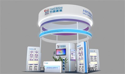 36平米展臺設計制作：四面開口/現代/木質結構/白色，為寵物水族展展商而作（免費使用）