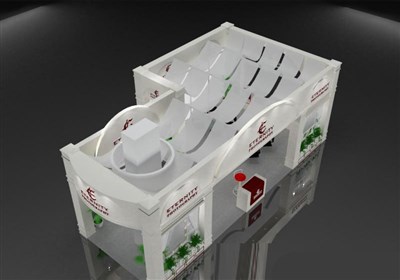 66平米展臺設計制作：四面開口/現(xiàn)代/木質結構/白色，為婚博會展商而作（免費使用）