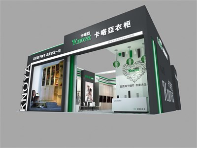 225平米展臺(tái)設(shè)計(jì)制作：一面開口/現(xiàn)代/木質(zhì)結(jié)構(gòu)/黑色，為家具展展商而作（免費(fèi)使用）