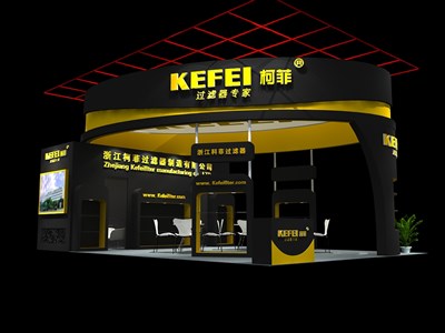 54平米展臺(tái)設(shè)計(jì)制作：二面開口/現(xiàn)代/木質(zhì)結(jié)構(gòu)/黑色，為機(jī)械展展商而作（免費(fèi)使用）