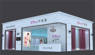 108平米展臺(tái)設(shè)計(jì)制作：一面開口/現(xiàn)代/木質(zhì)結(jié)構(gòu)/白色，為內(nèi)衣展展商而作（免費(fèi)使用）