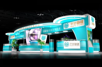 108平米展臺設(shè)計制作：三面開口/現(xiàn)代/木質(zhì)結(jié)構(gòu)/綠色，為珠寶展展商而作（免費(fèi)使用）