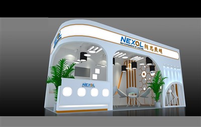 18平米展臺設(shè)計制作：二面開口/前衛(wèi)/木質(zhì)結(jié)構(gòu)/白色，為照明展展商而作（免費使用）