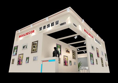 70平米展臺(tái)設(shè)計(jì)制作：二面開口/現(xiàn)代/木質(zhì)結(jié)構(gòu)/米色，為玩具展展商而作（免費(fèi)使用）