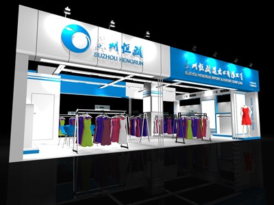 60平米展臺(tái)設(shè)計(jì)制作：二面開口/現(xiàn)代/木質(zhì)結(jié)構(gòu)/白色，為服裝展展商而作（免費(fèi)使用）