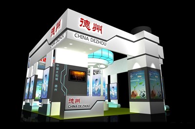 81平米展臺設計制作：三面開口/現(xiàn)代/木質結構/白色，為成就招商展展商而作（免費使用）
