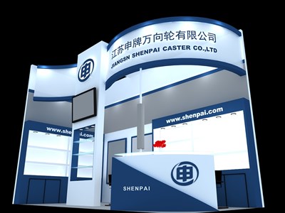 18平米展臺設(shè)計制作：二面開口/前衛(wèi)/木質(zhì)結(jié)構(gòu)/白色，為汽配展展商而作（免費使用）