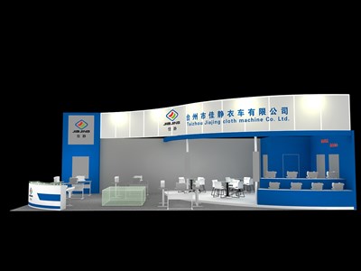 78平米展臺(tái)設(shè)計(jì)制作：二面開口/現(xiàn)代/木質(zhì)結(jié)構(gòu)/藍(lán)色，為汽配展展商而作（免費(fèi)使用）
