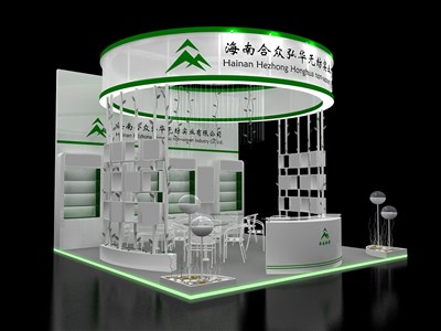 36平米展臺設(shè)計制作：三面開口/現(xiàn)代/木質(zhì)結(jié)構(gòu)/白色，為美博會展商而作（免費使用）
