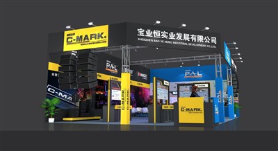 135平米展臺設計制作：二面開口/現(xiàn)代/桁架結(jié)構(gòu)/黑色，為家電展展商而作（免費使用）