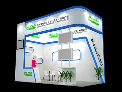 18平米展臺設(shè)計制作：二面開口/前衛(wèi)/木質(zhì)結(jié)構(gòu)/白色，為汽配展展商而作（免費使用）