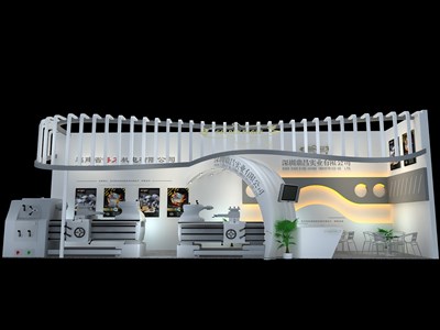 39平米展臺(tái)設(shè)計(jì)制作：二面開口/現(xiàn)代/木質(zhì)結(jié)構(gòu)/白色，為汽配展展商而作（免費(fèi)使用）