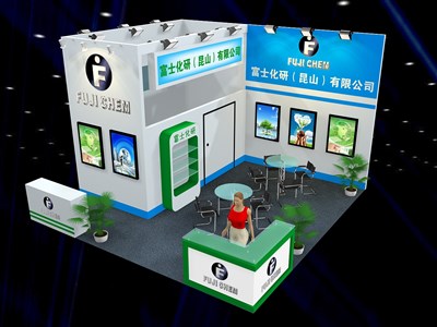 36平米展臺設(shè)計制作：二面開口/現(xiàn)代/木質(zhì)結(jié)構(gòu)/白色，為汽配展展商而作（免費使用）