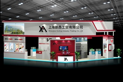 144平米展臺(tái)設(shè)計(jì)制作：四面開口/現(xiàn)代/木質(zhì)結(jié)構(gòu)/白色，為家電展展商而作（免費(fèi)使用）