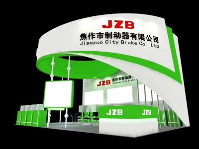 54平米展臺設(shè)計制作：二面開口/前衛(wèi)/木質(zhì)結(jié)構(gòu)/綠色，為汽配展展商而作（免費使用）
