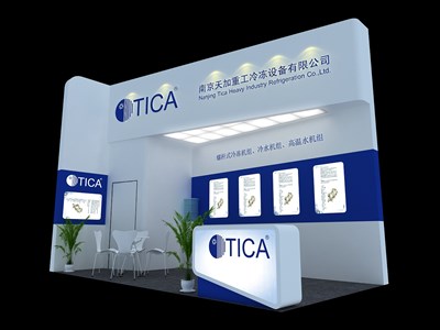 18平米展臺(tái)設(shè)計(jì)制作：二面開(kāi)口/現(xiàn)代/木質(zhì)結(jié)構(gòu)/藍(lán)色，為汽配展展商而作（免費(fèi)使用）