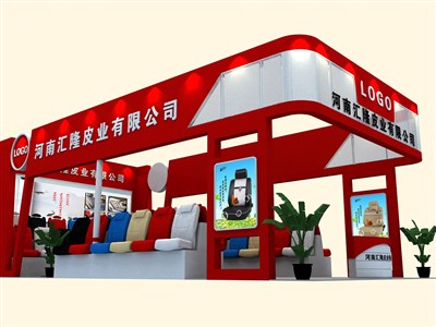 72平米展臺(tái)設(shè)計(jì)制作：三面開口/現(xiàn)代/木質(zhì)結(jié)構(gòu)/紅色，為汽配展展商而作（免費(fèi)使用）