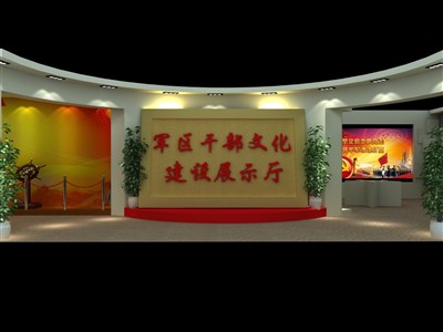 400平米展廳設(shè)計(jì)制作：中式/米色，文化類展廳-軍史館展廳（免費(fèi)使用）