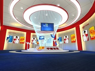 67.5平米展廳設(shè)計(jì)制作：前衛(wèi)/紅色，產(chǎn)品類展廳-中美史克展廳（免費(fèi)使用）