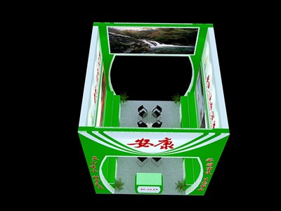 21.6平米展臺(tái)設(shè)計(jì)制作：二面開(kāi)口/現(xiàn)代/木質(zhì)結(jié)構(gòu)/綠色，為綜合展展商而作（免費(fèi)使用）