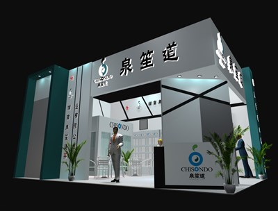 54平米展臺設(shè)計制作：二面開口/現(xiàn)代/木質(zhì)結(jié)構(gòu)/白色，為綜合展展商而作（免費使用）
