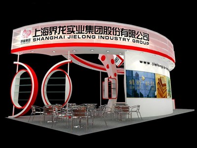 90平米展臺設計制作：三面開口/現(xiàn)代/木質(zhì)結(jié)構/白色，為綜合展展商而作（免費使用）