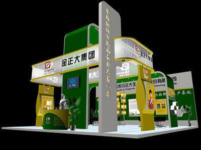 81平米展臺(tái)設(shè)計(jì)制作：三面開口/現(xiàn)代/木質(zhì)結(jié)構(gòu)/彩色，為綜合展展商而作（免費(fèi)使用）