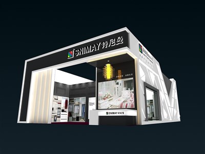 150平米展臺(tái)設(shè)計(jì)制作：三面開口/前衛(wèi)/型材結(jié)構(gòu)/灰色，為家具展展商而作（免費(fèi)使用）