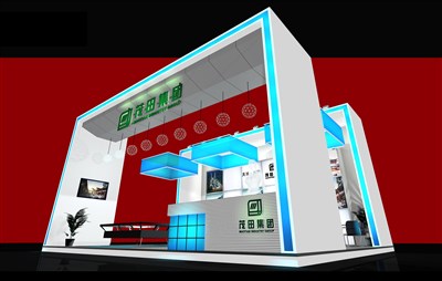 81平米展臺(tái)設(shè)計(jì)制作：三面開口/前衛(wèi)/型材結(jié)構(gòu)/白色，為房產(chǎn)展展商而作（免費(fèi)使用）