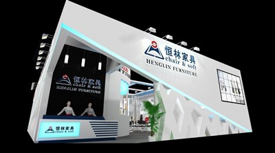204平米展臺設計制作：二面開口/現代/木質結構/白色，為建材展展商而作（免費使用）