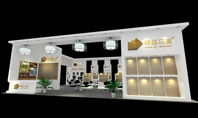 120平米展臺設計制作：三面開口/現(xiàn)代/木質結構/白色，為建材展展商而作（免費使用）