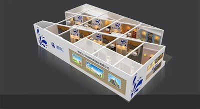 360平米展臺(tái)設(shè)計(jì)制作：二面開口/現(xiàn)代/木質(zhì)結(jié)構(gòu)/米色，為建材展展商而作（免費(fèi)使用）