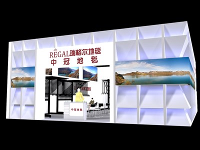 130平米展臺(tái)設(shè)計(jì)制作：二面開(kāi)口/現(xiàn)代/木質(zhì)結(jié)構(gòu)/白色，為綜合展展商而作（免費(fèi)使用）