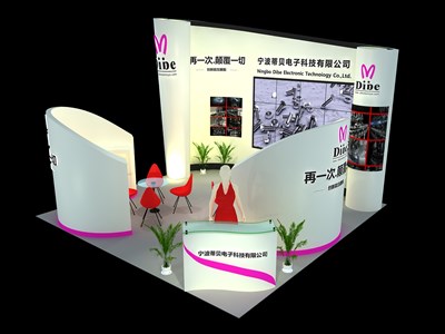 36平米展臺(tái)設(shè)計(jì)制作：三面開口/現(xiàn)代/木質(zhì)結(jié)構(gòu)/米色，為綜合展展商而作（免費(fèi)使用）