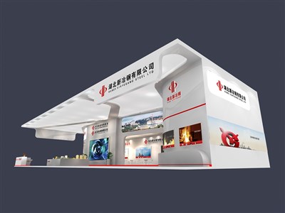 225平米展臺設(shè)計制作：二面開口/現(xiàn)代/木質(zhì)結(jié)構(gòu)/白色，為建材展展商而作（免費使用）
