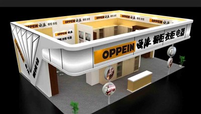 88平米展臺設計制作：三面開口/現(xiàn)代/木質(zhì)結(jié)構/白色，為建材展展商而作（免費使用）