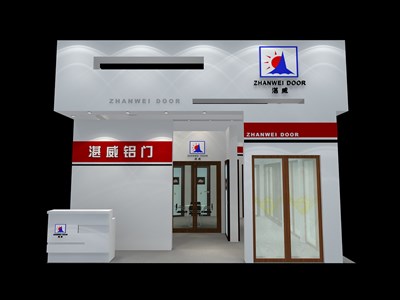 36平米展臺設計制作：一面開口/現(xiàn)代/木質(zhì)結構/白色，為建材展展商而作（免費使用）