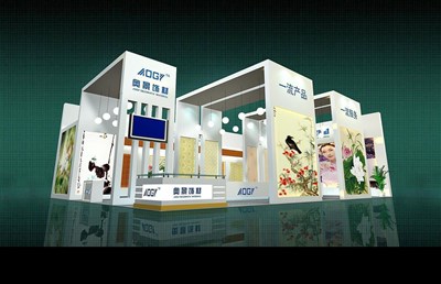 55平米展臺設(shè)計制作：二面開口/現(xiàn)代/木質(zhì)結(jié)構(gòu)/白色，為建材展展商而作（免費使用）