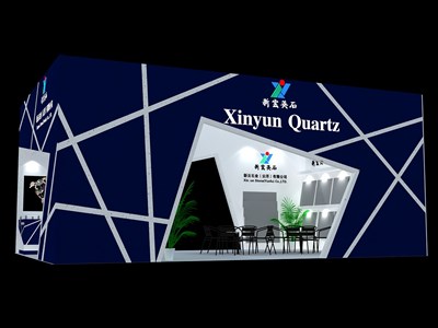54平米展臺(tái)設(shè)計(jì)制作：三面開口/現(xiàn)代/木質(zhì)結(jié)構(gòu)/藍(lán)色，為建材展展商而作（免費(fèi)使用）