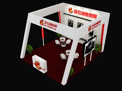 42平米展臺(tái)設(shè)計(jì)制作：三面開(kāi)口/現(xiàn)代/木質(zhì)結(jié)構(gòu)/黑色，為能源展展商而作（免費(fèi)使用）
