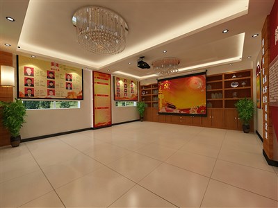 39平米展廳設(shè)計制作：現(xiàn)代/紅色，成就類展廳-黨建展廳（免費使用）