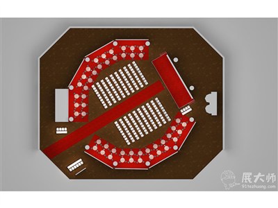 300平米展廳設計制作：現(xiàn)代/紅色，產(chǎn)品類展廳-同程光大（免費使用）