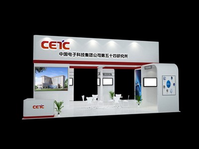 54平米展臺(tái)設(shè)計(jì)制作：四面開口/前衛(wèi)/木質(zhì)結(jié)構(gòu)/白色，為電子展展商而作（免費(fèi)使用）