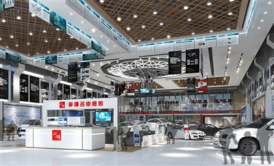 1000平米展廳設(shè)計(jì)制作：現(xiàn)代/白色，產(chǎn)品類(lèi)展廳-寧詳名車(chē)會(huì)館（免費(fèi)使用）